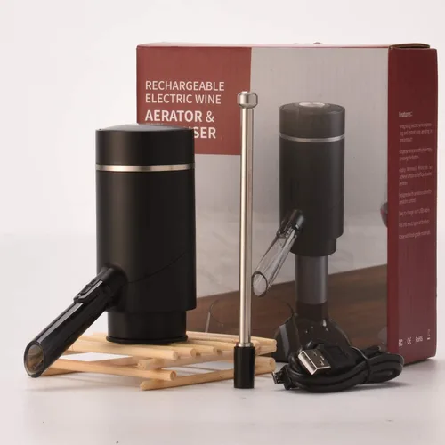 Miniatura 8 de Aireador eléctrico de vino, bomba dispensadora de vino, vertedor automático de vino, decantador de vino instantáneo, oxigenador de vino de un toque