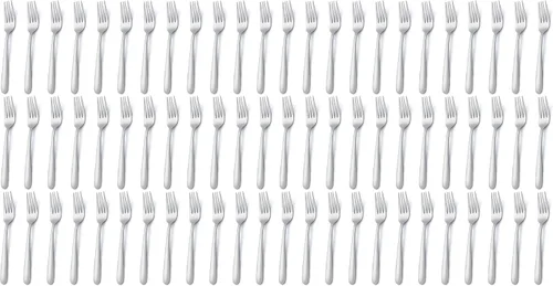 Miniatura 12 de Pleafind 24 tenedores de cena, cubiertos de 7.1 pulgadas, tenedores de cubiertos, tenedores de acero inoxidable, tenedores pulidos con espejo, juego
