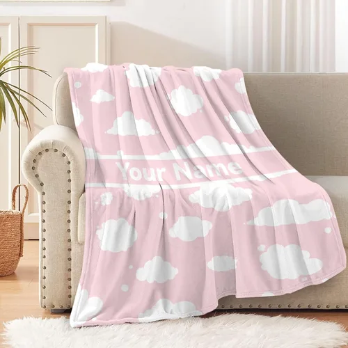 Miniatura 12 de Sumedha Manta de nube en blanco y negro, regalo de nube para niñas y niños, franela ligera súper suave, extra pequeña de 40 x 30 pulgadas