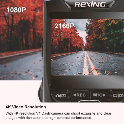 Miniatura 9 de rexing V1 2.4" LCD FHD 1080p 170 cámara grabadora gran angular para tablero Cámara para tablero con grabación de bucle G-Sensor, WDR