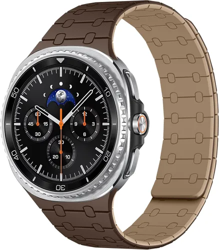 Miniatura 28 de Amizee No Gap Band Compatible con Samsung Galaxy Watch Ultra (2025/2024) Correa de 47mm, Correa de silicona deportiva magnética de 22mm para mujeres