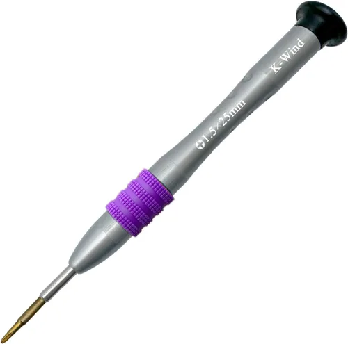 Miniatura 7 de Destornillador Phillips de precisión de 0.047 in, punta de acero magnética S2, tapa giratoria libre, agarre antideslizante, compatible con tornillo