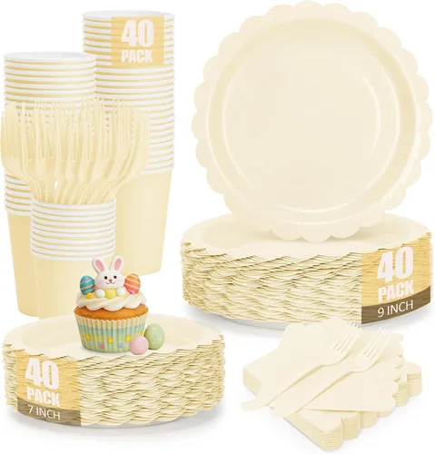 Miniatura 11 de Black Gold Paper Plates and Napkins-100 PCS-50 x 7''Dessert Plates & 50 x 6.5''Napkins,Gold Dots Paper Plate Party Supplies,for Azul Dorado