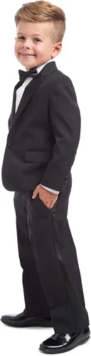 Miniatura 3 de Nautica Esmoquin de 4 piezas para bebés y niños con camisa de vestir, corbatín, chaqueta y pantalones