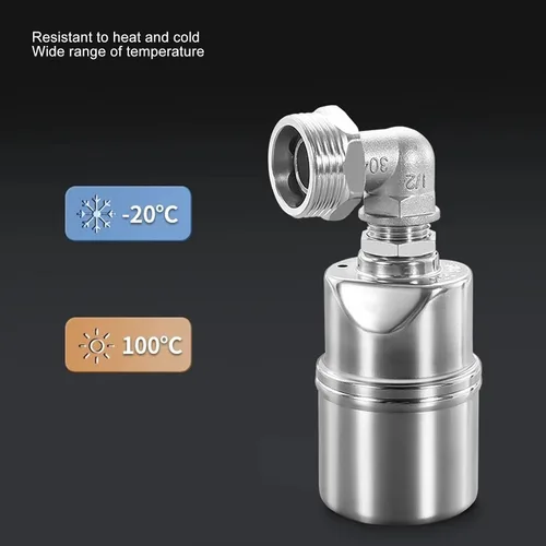 Miniatura 5 de BORDSTRACT Water Level Control Float Valve, Fully Automatic 304 Stainless Steel Mini Ball Controller for Tank DN20
