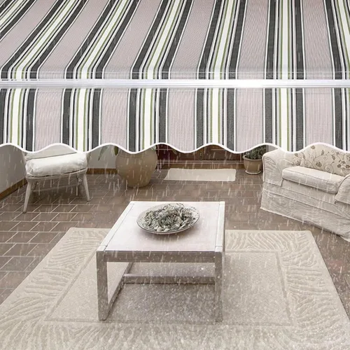 Miniatura 5 de DAZULI Toldo de repuesto para patio, tela de poliéster impermeable, con protección UV, cubierta superior retráctil para ventana, puerta, cubierta