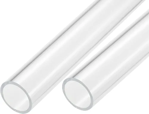 Miniatura 28 de MECCANIXITY Tubo acrílico transparente rígido redondo 18mm (0.7") ID 0.866 in (7/8") OD 14" para lámparas y linternas, sistema de refrigeración por