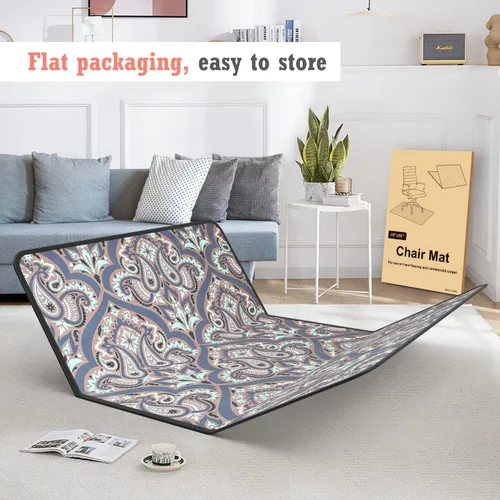 Miniatura 4 de Tapete para Silla de Oficina de Servicio Pesado para Alfombra y Piso de Madera Dura, Tapete Bohemio para Silla de Escritorio, Alfombra 36'' x 48