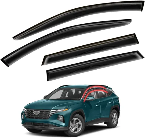 Viseras de ventana, protectores de lluvia, compatibles con Hyundai Tucson 2022, 2023 – Deflectores de ventana lateral, parasoles de ventilación,