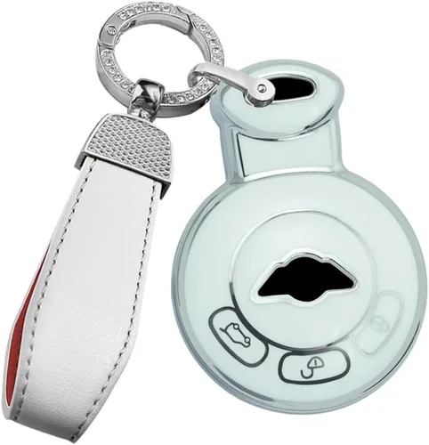 Miniatura 11 de ontto Silver Edge - Funda inteligente para llave de entrada sin llave con llavero compatible con Mini Cooper Countryman Paceman 2007-2014, protector