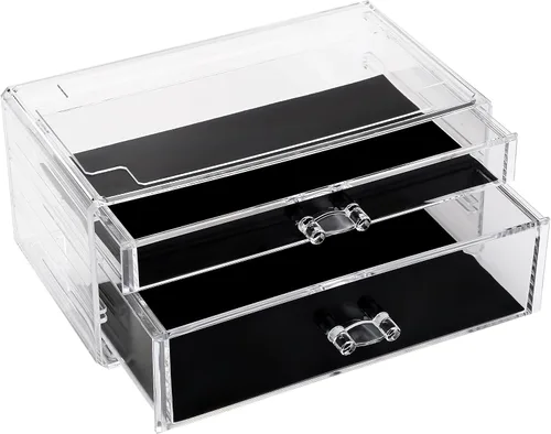 Miniatura 10 de Sea Team - Organizador de maquillaje transparente con cajones, estuche de exhibición de cosméticos de plástico acrílico, caja de almacenamiento