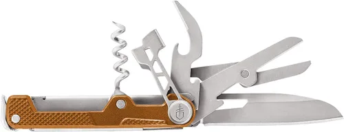 Gerber Gear Armbar Cork, navaja multiherramienta de bolsillo con sacacorchos, naranja