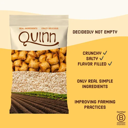 Miniatura 9 de Quinn Nuggets cremosos de pretzel rellenos de mantequilla de maní, hechos con ingredientes reales, sorgo de grano entero, sal marina, vegano, sin