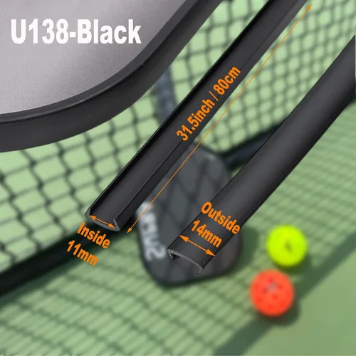 Miniatura 2 de 2 protectores de borde de paleta de pickleball, 31 pulgadas de largo, protege la superficie de la pala, añade peso, mejora el control, cambia