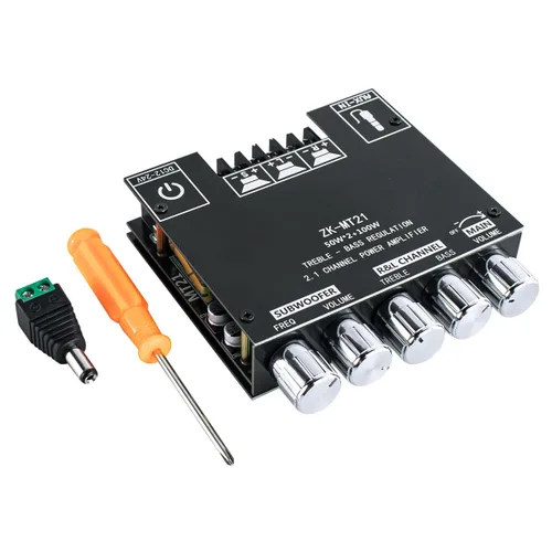 Miniatura 9 de ZK-HT21 TDA7498E Placa Amplificador Bluetooth 160W×2+220W Subwoofer Receptor de Audio 2.1 Canales Amplificador de Potencia Módulo con Control