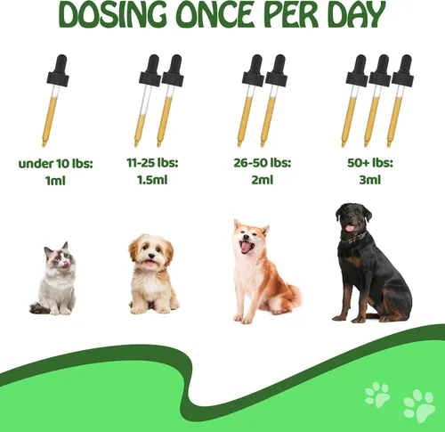 Miniatura 7 de Premium 5X colágeno líquido orgánico para perros y gatos Péptidos de colágeno tipos I, II, III, V y X, MSM y biotina para articulaciones, piel