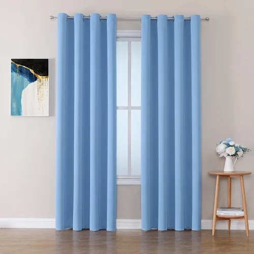 Miniatura 38 de ChrisDowa - Cortinas de cenefa pequeñas para cocina, cortinas cortas con ojales y aislamiento térmico para oscurecer la sala y habitación