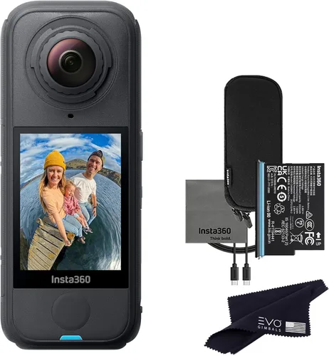 Insta360 Paquete estándar X4 Air | Cámara de acción impermeable 8K 360 más ligera para aventuras épicas, lentes reemplazables, para acción, viajes,