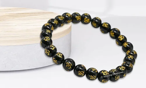 Miniatura 457 de Amazing Gemstone Pulsera de cristal para mujeres y hombres, pulsera de cristal curativo de protección, pulsera elástica con cuentas de piedras