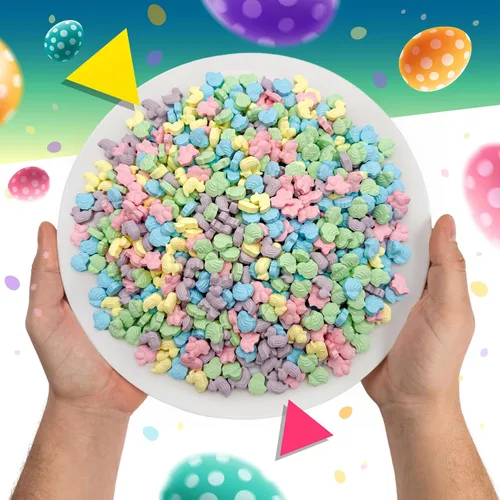 Miniatura 5 de Dulces de Pascua Bolsa de 1 libra Dulces de patos, pollos y conejitos para huevos y cestas de Pascua Caramelos duros con sabor a frutas