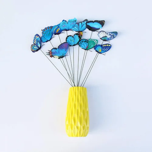 Miniatura 2 de Toyvian Palos de estacas de mariposa para exteriores, jardín, patio, maceta, suministros de fiesta, 24 piezas (azul)