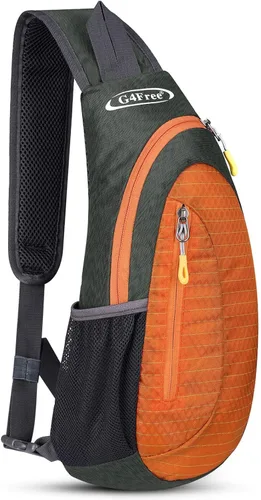 G4Free Bolso bandolera para hombres y mujeres, mochila cruzada pequeña, bolsas de pecho y hombro ligeras para viajes, actividades al aire libre y