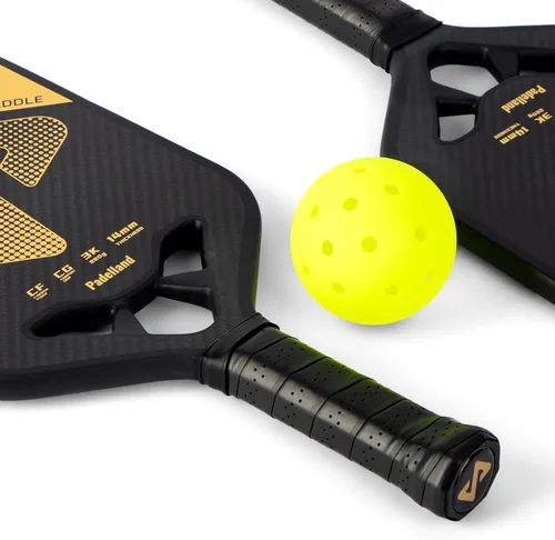Miniatura 4 de Padelland - Juego de palas de pickleball con 2 paletas, 4 bolas para exteriores y bolsa de transporte, equipo completo de pickleball para juego