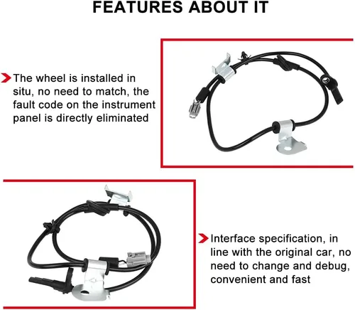 Miniatura 4 de CCIYU Sensor de velocidad ABS delantero izquierdo y derecho para Subaru Impreza 2008-2010, para Subaru Forester 2008-2012 sustituye al sensor ABS