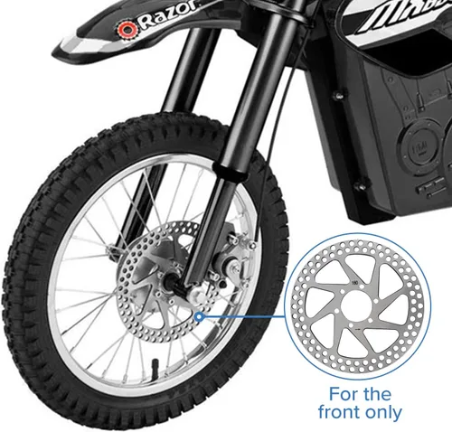 Miniatura 5 de AlveyTech Rotor de disco de freno delantero para motos eléctricas Razor MX500 y MX650 – Rotores para frenos de bicicleta de cohete, 6-1/4 pulgadas