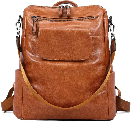 Mochila de cuero para mujer, grande, convertible, antirrobo, mochila de viaje, Mochilas de viaje