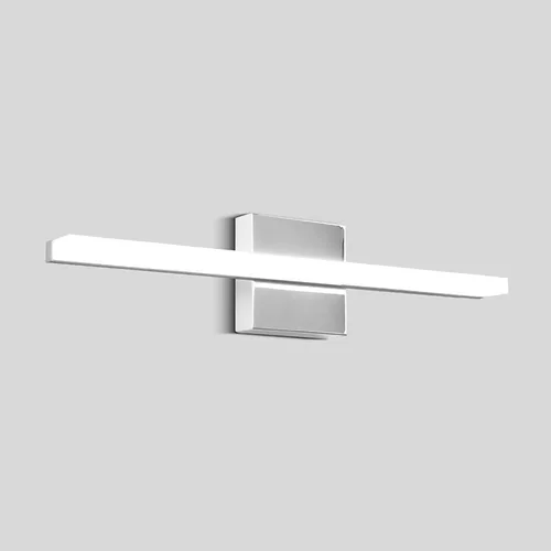 Lámpara LED de tocador de baño de 16 pulgadas sobre espejo, moderna para interiores, cromada, 10 W, 5000 K, aplique de pared blanco frío para baño,