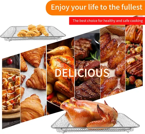 Miniatura 7 de Canasta de reemplazo para horno de aire frito de zona dual Emeril Lagasse 360 25 QT horno de aire frito tostador de convección de malla de acero