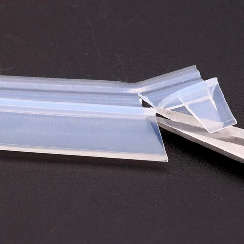 Miniatura 8 de Queenbox Tira de sello de puerta de ducha de 120 pulgadas de longitud cortable, borde de retención de agua extendido de 0.787 pulgadas, barrido
