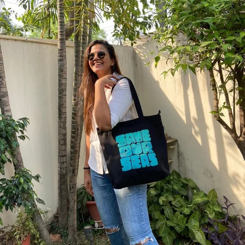 Miniatura 56 de Ecoright Bolsa de lona estética para mujer, bolsa grande con cremallera y bolsillo, bolsa de mano para mujer, para yoga, trabajo, playa