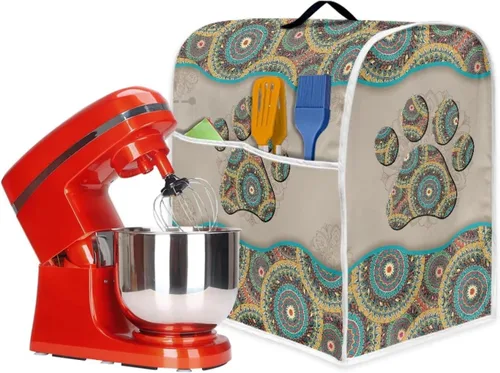 Miniatura 6 de Funda para mezclador de cocina de pata de perro bohemio compatible con ayuda de cocina de 4.5 a 5 cuartos de galón, batidora de pie Hamilton