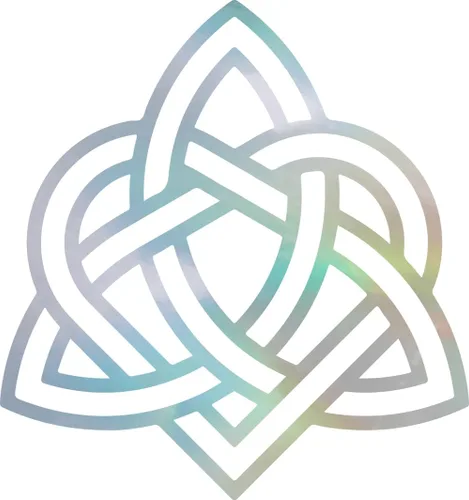 Corazón celta triquetra nudo 1 (holograma) (juego de 2) calcomanías de vinilo impermeables de alta calidad para teléfono portátil, accesorio de
