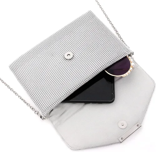 Miniatura 5 de Naimo Bolso cruzado con diamantes de imitación de cristal brillante bolso de mano de noche de diamante bolso para teléfono celular para fiesta