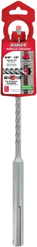 Miniatura 2 de Diablo Rebar Demon SDS-Max - Broca de martillo de cabeza de carburo completa de 4 cortadores con soldadura por fusión de tres metales – 3/8 pulgadas