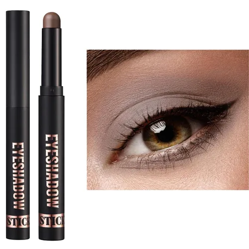 Miniatura 10 de Sombra de ojos en barra color gris topo malva, lápiz de sombra de ojos suave y suave, lápiz iluminador de sombra de ojos de alta pigmentación