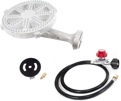 Miniatura 3 de GasOne - Quemador de propano Banjo de alta presión de 10 pulgadas con cabezal de quemador resistente con regulador de 0-20 PSI y manguera