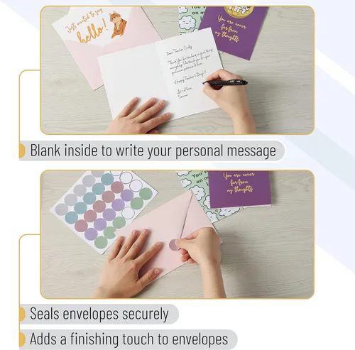 Miniatura 3 de Mr. Pen - Tarjetas de Pensamiento en Ti con Sobres, 20 Diseños Únicos, Grandes 5"x7", Tarjeta de Pensamiento en Ti, en Blanco por Dentro, Tarjetas