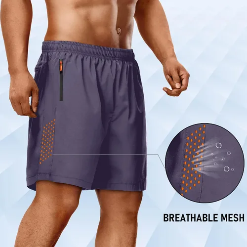 Miniatura 3 de FIONECA Pantalones cortos deportivos para hombre, de secado rápido, ligeros, para correr, con bolsillo, pantalones cortos de gimnasio