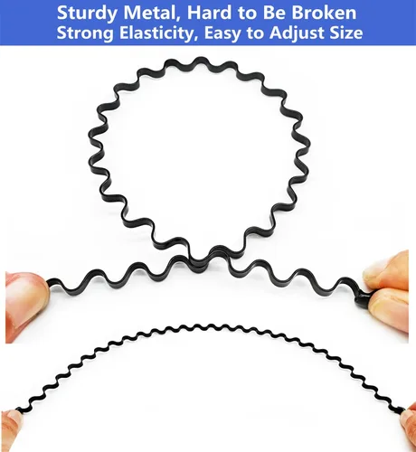 Miniatura 2 de bodbop XINGZHE Bandas para el cabello, diadema de metal para hombres y mujeres, diademas de moda para lavar la cara, maquillaje deportivo, banda