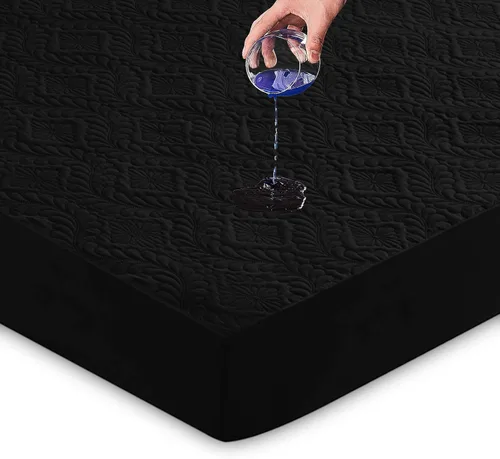 Miniatura 24 de Sufdari Protector de colchón impermeable, funda de colchón tamaño individual para cama, bolsillo profundo de 18 pulgadas, protector de colchón