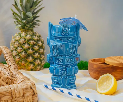 Miniatura 4 de Geeki Tikis Transformers Optimus Prime - Taza de cerámica de 18 onzas, color azul, talla única