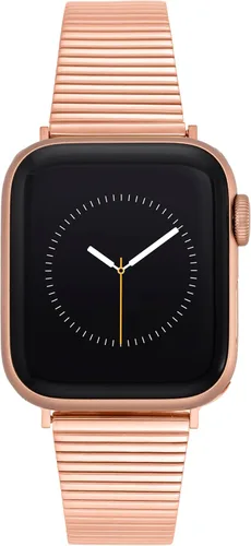Anne Klein Correa de acero inoxidable para Apple Watch, segura, ajustable, correa de repuesto para Apple Watch, se adapta a la mayoría de muñecas