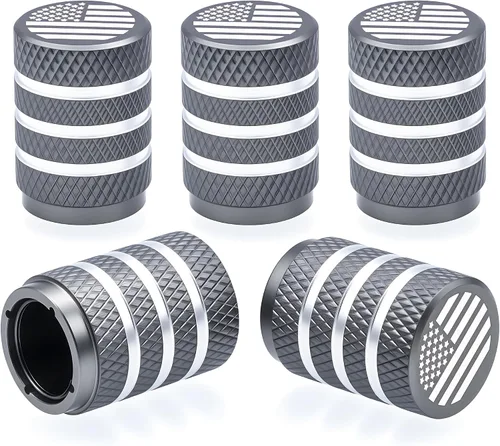 Miniatura 43 de 4 piezas de tapas de válvula de rueda con forma de punta, válvula de rueda de aleación de aluminio con punta, universal para automóviles, SUV