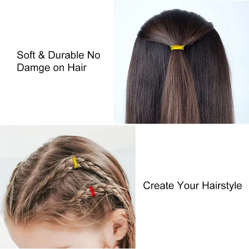 Miniatura 5 de 2000pcs bandas de goma elásticas para el cabello. Mini bandas de goma para el cabello. Banda de goma desechable (color común)
