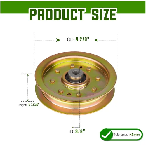 Miniatura 3 de Polea tensora plana para MTD Cub Cadet RZT 50 L54 S42 42 S54 S50 LT1040 RZT50 Troy-Bilt GT54 TB2450 TB2142 756-04129B 956-04129C 753 -08171 paquete