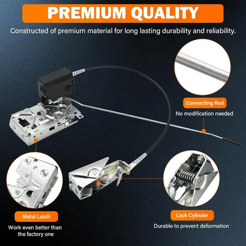 Miniatura 3 de Yinlowa Ensamblaje de bloqueo de la puerta del lado del pasajero delantero derecho compatible con Ford F250 F350 1992-1997, Ford F150 Bronco